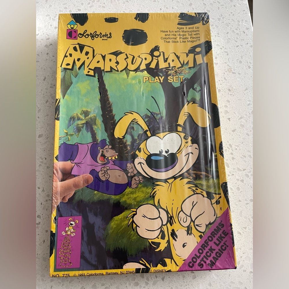 Rare 1993 Vintage Marsupilami Play Set with Colorforms Sealed
